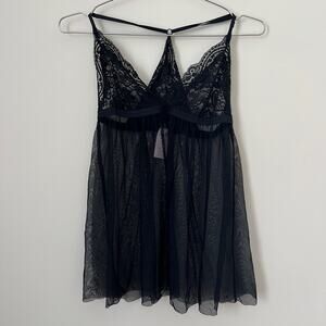 Secret Treasures Black Babydoll Size M